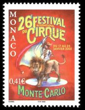 Monaco #YT2319 MNH 2002 Lion Dressage Ringmaster Circus Poster [2238 Mi2571]