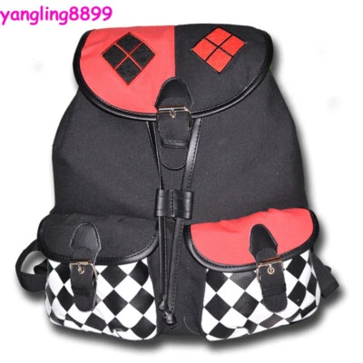 Suicide Squad Harley Quinn Cosplay Backpack Schoolbag Drawstring Shoulder Bag  - Image 1 of 4