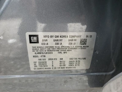 Оригинальный регулятор левого заднего стекла 2020 Buick Encore GX б/у 49000 миль - Изображение 1 из 4