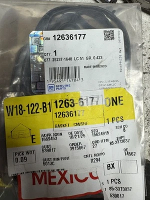 OEM NUEVO 16-22 Buick Chevrolet GMC 1.4L 1.5L Junta de cubierta de válvula de motor 12636177 Foto 1 de 3