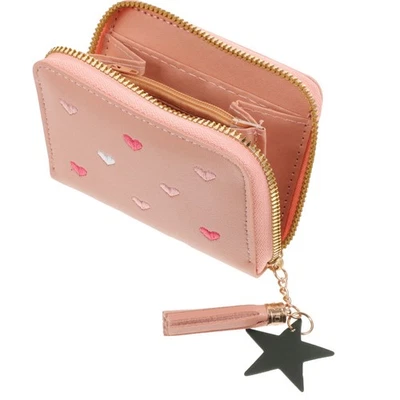  Portafoglio da donna Portamonete carino Portamonete con cerniera Porta carte di - Imagen 1 de 4