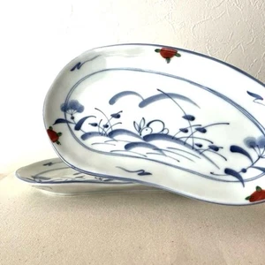 Juego de 2 platos ovalados diseño conejo Mino Ware, pintados a mano Japón - Imagen 1 de 20