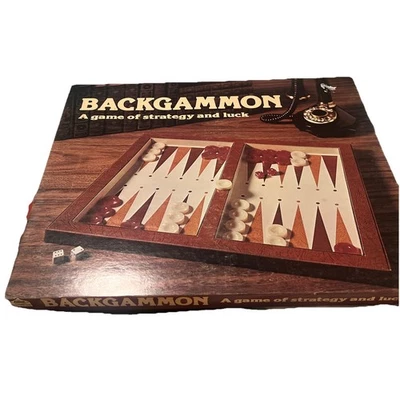 Backgammon The Game of Strategy and Luck 1977 Lowe Milton Bradley Game - Image 1 of 4