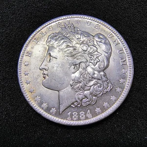 1884 O Morgan Silver Dollar - New Orleans Mint - AU-Unc Condition - Light Toning - Picture 1 of 22
