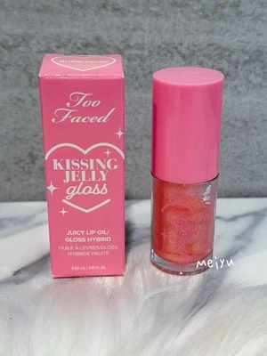 Too Faced Kissing Jelly Gloss Juicy Lip Oil/Gloss Hybrid ~Bubblegum~ 4.5mL, NIB - Image 1 of 4