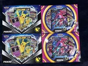 2x Pokémon TCG: Hoopa V Box && 2x Pokemon Pikachu V Box - Fresh & Sealed! - Bild 1 von 6