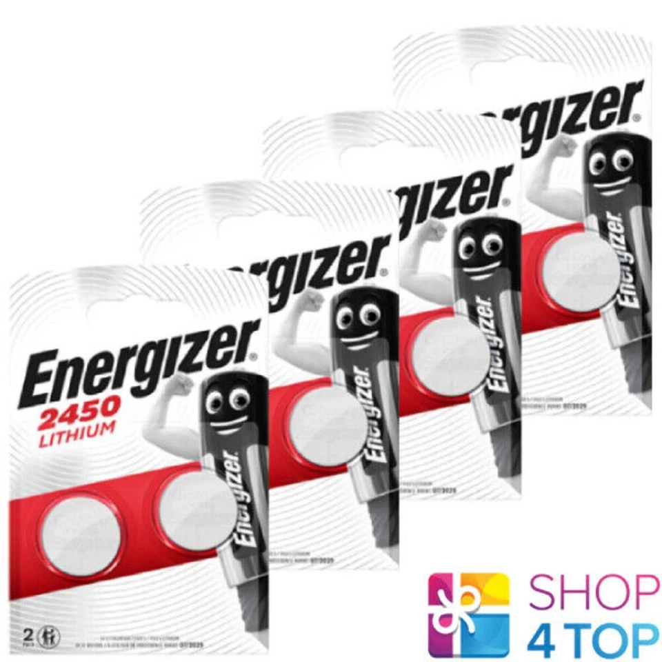 8 ENERGIZER CR2450 LITHIUM BATTERIES 3V COIN CELL DL2430 BR2430 EXP 2033 NEW - Image 1 of 1