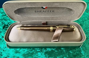 Sheaffer Ballpoint Metallic Pen & Golden Accents with Case, CanAmera Foods - Picture 1 of 21