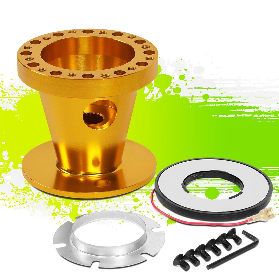 Adaptador de cubo de volante de aluminio dorado para Ford F150 F250 F350 Ranger 92-97 Foto 1 de 4