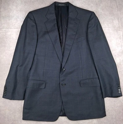 Ermenegildo Zegna Sport Coat Blazer 42R Wool Silk Windowpane Saks Fifth Italy - Image 1 of 4