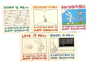 Matt Groening's LIFE IN HELL Series Books x5 / High-Grade Unread Copies / NM+ - Picture 1 of 16