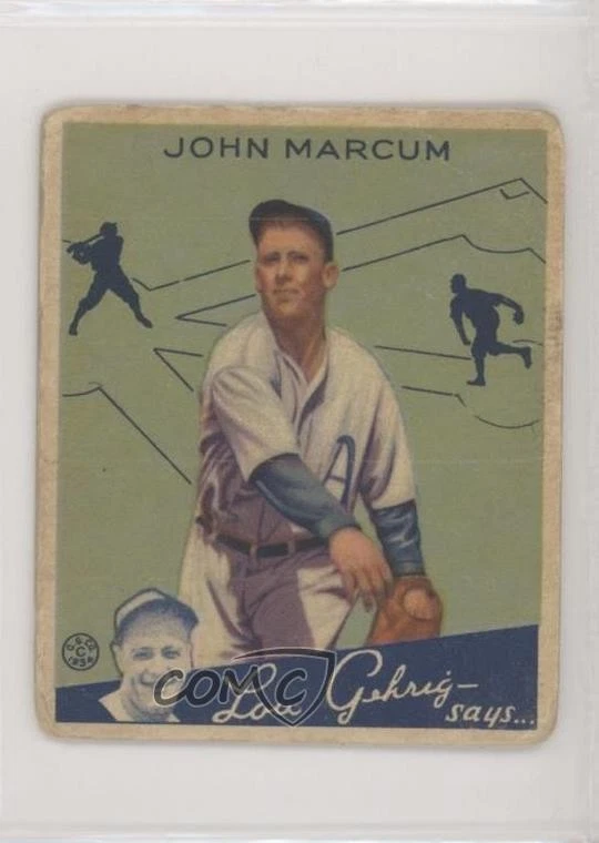 1934 Goudey Big League Chewing Gum R320 John Marcum #69 - Image 1 of 2