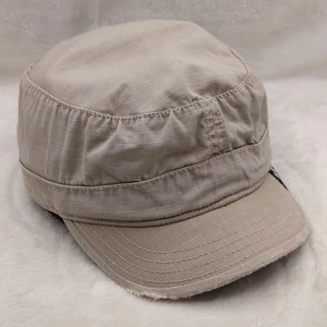 Goorin Bros Hat Cap Factory Distressed Panel Tan Ripstop Military Cadet Mens S S - Picture 1 of 11