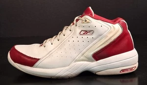 Reebok Men's Size 12 White Red Mid Top Athletic Shoes RB 702 PVN 4-169780 - Picture 1 of 9