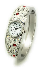 Wincci Damas Metal Brazalete Moda Cuarzo Reloj Floral Estrás - Imagen 1 de 17