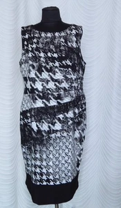 Joseph Ribkoff Kleid schwarz weiß drapiert Größe UK 20 US 18 - Bild 1 von 10