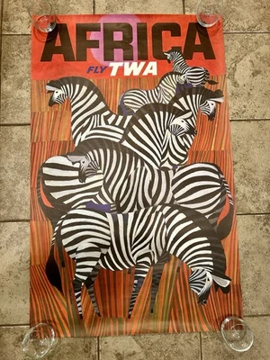 Póster original raro de David Klein TWA - África  Foto 1 de 4