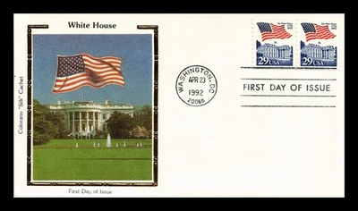 DR JIM STAMPS US COVER FLAG OVER WHITE HOUSE BICENTENNIAL FDC COLORANO SILK - Image 1 of 2