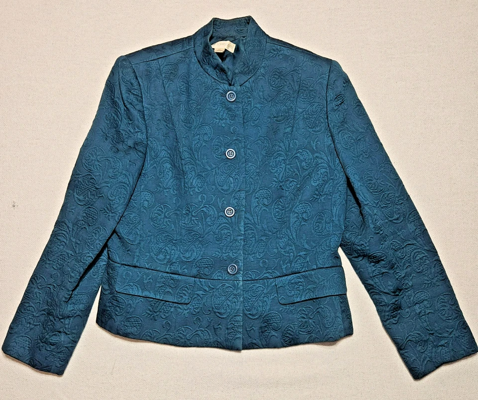 Blazer verde profesional para mujer talla 12 de Petite Sophisticate Foto 1 de 4