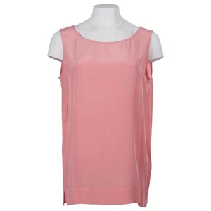 Neu mit Etikett Diane von Furstenberg Vintage Top S rosa transparente Seide ärmellos Tank Shell - Bild 1 von 7