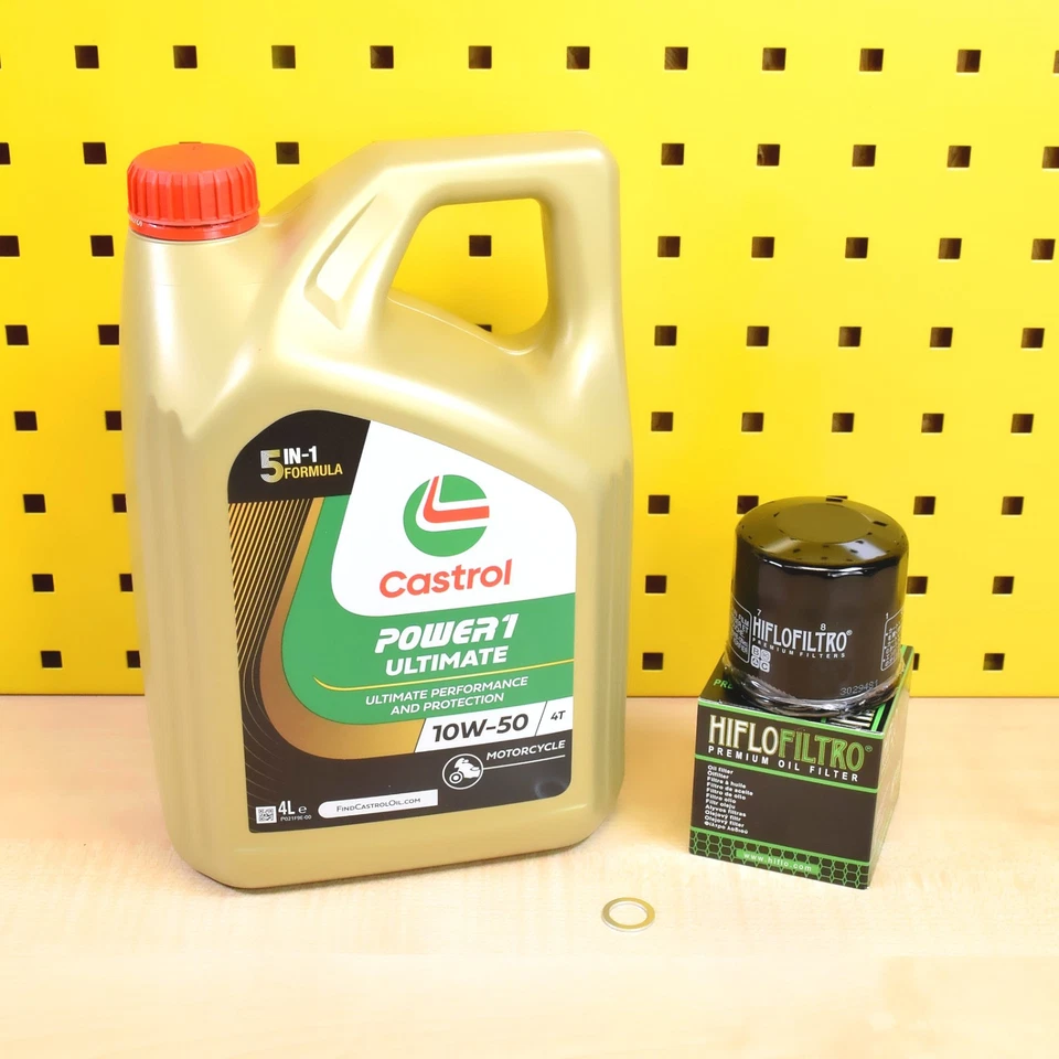 Triumph 765 Street Triple R / RS / S Set Öl Ölfilter Castrol P1 Ultimate 10w50 - Bild 1 von 1