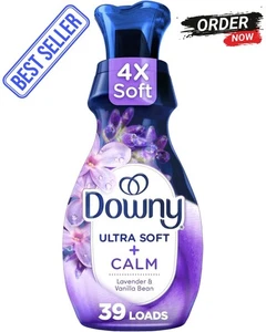 Downy Ultra Soft Fabric Softener Liquid, Calm, Lavender and Vanilla Bean, 26 fl - Picture 1 of 6