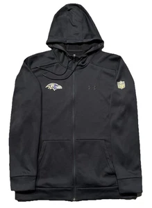 Under Armour Baltimore Ravens Full Zip Hoodie Sweatshirt. Herren XL. Schwarz. - Bild 1 von 13