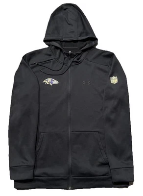 Sudadera con capucha y cremallera completa Under Armour Baltimore Ravens. Hombre XL. Negro. Foto 1 de 4