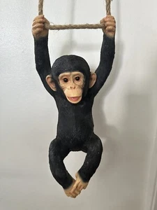 44cm rope swinging Climbing Monkey garden ornament decoration chimp lover gift - Picture 1 of 8