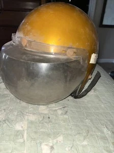 Vintage gold RG-9 w/LTC 300 Bubble Face Shield HELMET Motorcycle Universal Size - Picture 1 of 6