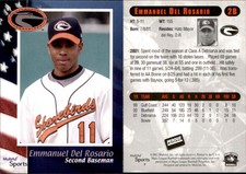 Emmanuel Del Rosario 2002 MultiAd Delmarva Shorebirds #7 Card *AutographDen*