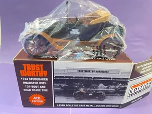 1998 Crown Premiums Diecast Trust Worthy 1914 Studebaker Roadster Bank IN BOX - Picture 1 of 4