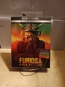 Furiosa Mad Max Saga 4K Full Slip SteelBook Black and Chrome MANTA LAB ShpNxtDay - Picture 1 of 14