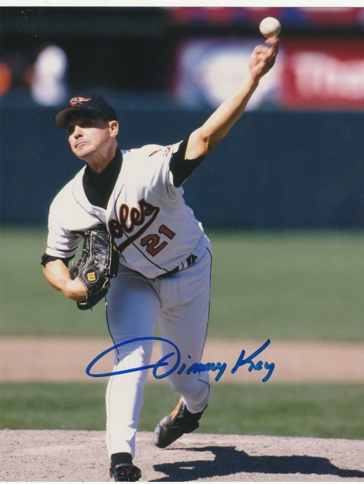 JIMMY KEY BALTIMORE ORIOLES  ACTION SIGNED 8x10 - Image 1 of 1