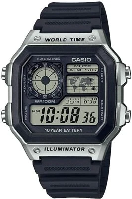 Casio AE1200WH-1CV, World Time Watch, Chronograph, 5 Alarms, 10 Year Battery - Image 1 of 2