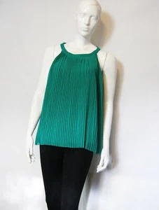 M&Co GASA FRONTAL PLISADA VERDE/CAMISETA HALTER CUELLO SIN MANGAS TOP 10 A 20 - Imagen 1 de 9