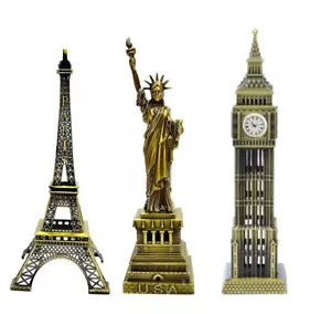Metal Paris Eiffel Tower, Statue of Liberty, Big Ben Tower Decor Gifting Special - Picture 1 of 7