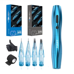 Blue Tattoomaschine Dragonhawk Mast P20 Permanent PMU Wireless Pen 2,5 mm Strich - Bild 1 von 7