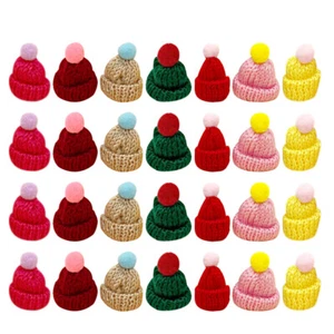 60 Stück Weihnachten Mini Strickmützen Puppenmütze DIY Basteln Stricken Mützen Dekoration - Bild 1 von 12