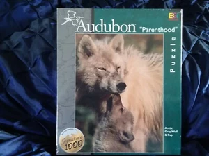 Buffalo Games Audubon Parenthood Artic Gray Wolf & Pup 1000 piece puzzle Sealed - Picture 1 of 4