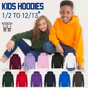 Kids Hoodies Just Hoods AWDis Children's Hded Sweatshirts Winter Clothing JH01J - Picture 1 of 12