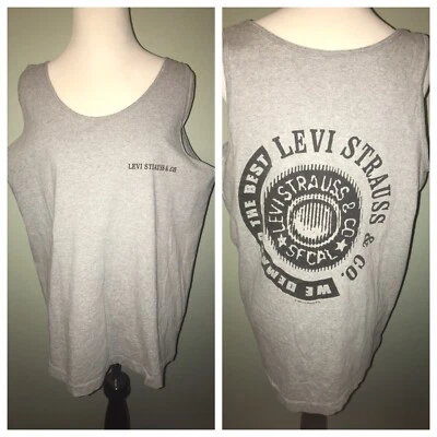 Vintage Levi Strauss & Co. SFCAL We Demand The Best Tank Size Medium Made In USA - Image 1 of 4
