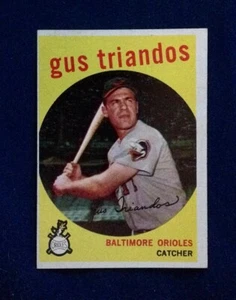 1959 Topps Baseball #330 Gus Triandos Baltimore Orioles EX-EX-MT ENVÍO GRATUITO - Imagen 1 de 2