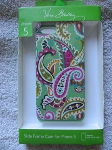 VERA BRADLEY IPHONE 5 slide frame PAISLEY GREEN CASE - NEW IN BOX! - Picture 1 of 3