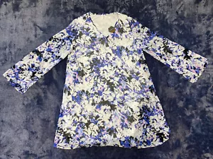 NEW Pink Blush maternity Floral Mini Dress Long Sleeve Size Medium V Neck - Picture 1 of 3