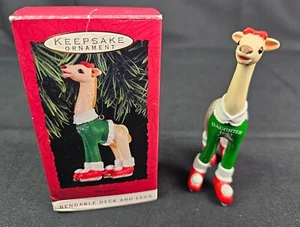 Hallmark Keepsake Christmas Ornament 1993 DAUGHTER Giraffe Ice Skating - Picture 1 of 6