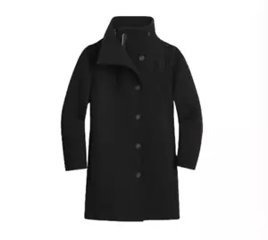 Cappotto donna nuovo con etichette JCREW Villa Cocoon 2 P Petite nero stadio panno lana NUOVO BA539 - Foto 1 di 10