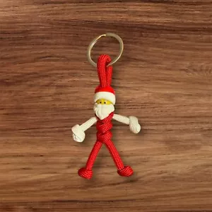 Cabincord Christmas Santa Clause Paracord Keychain - HAND MADE IN UK - Picture 1 of 2