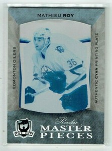 07-08 UD Upper Deck The Cup  Mathieu Roy  1/1  Printing Plate  Rookie