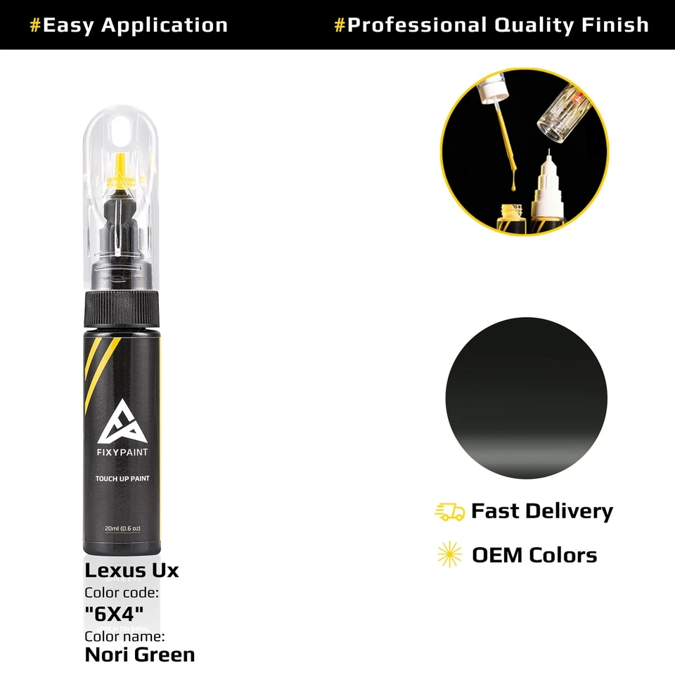 Touch up Paint for Lexus Ux Code: 6X4 Nori Green Easy Apply Scratch Repair - Image 1 of 4